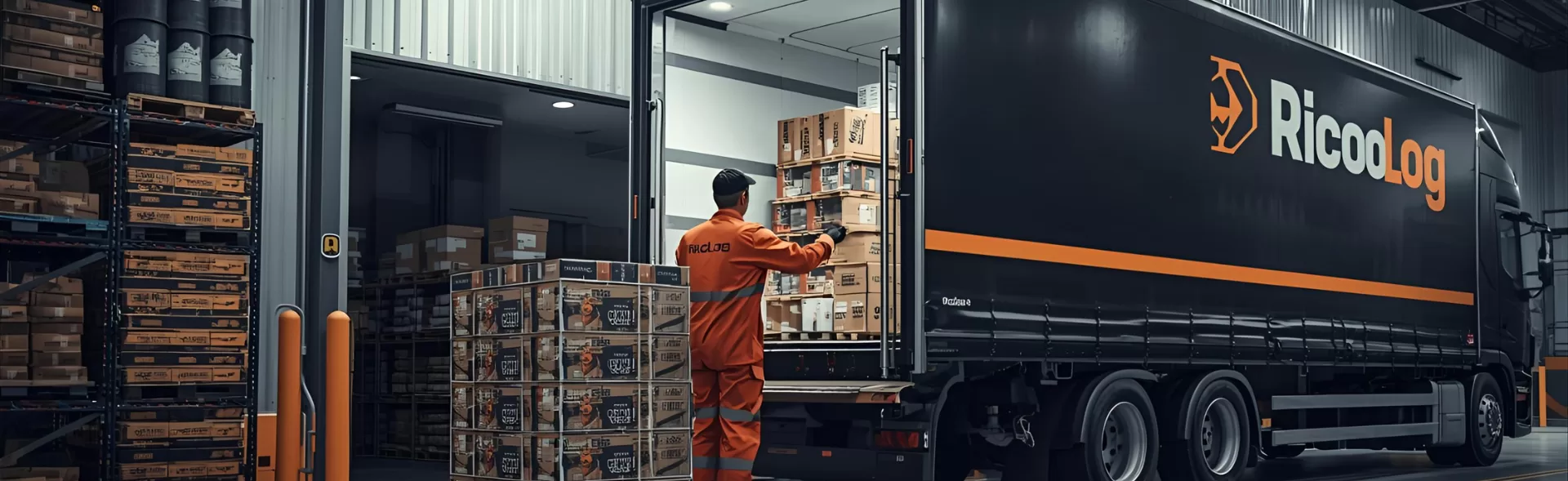 Caminhão refrigerado RicooLog carregando alimentos perecíveis