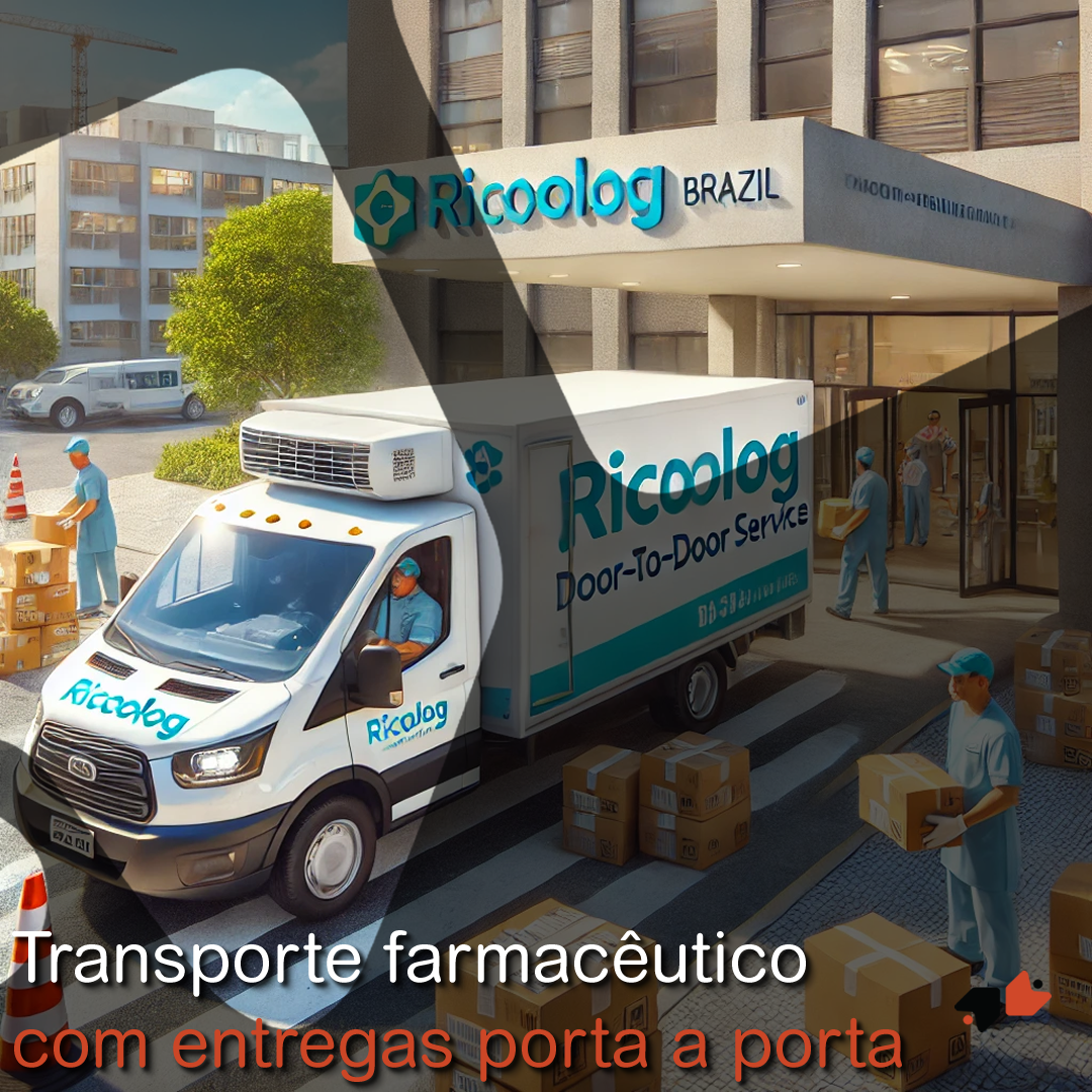 Transporte farmacêutico com entregas porta a porta